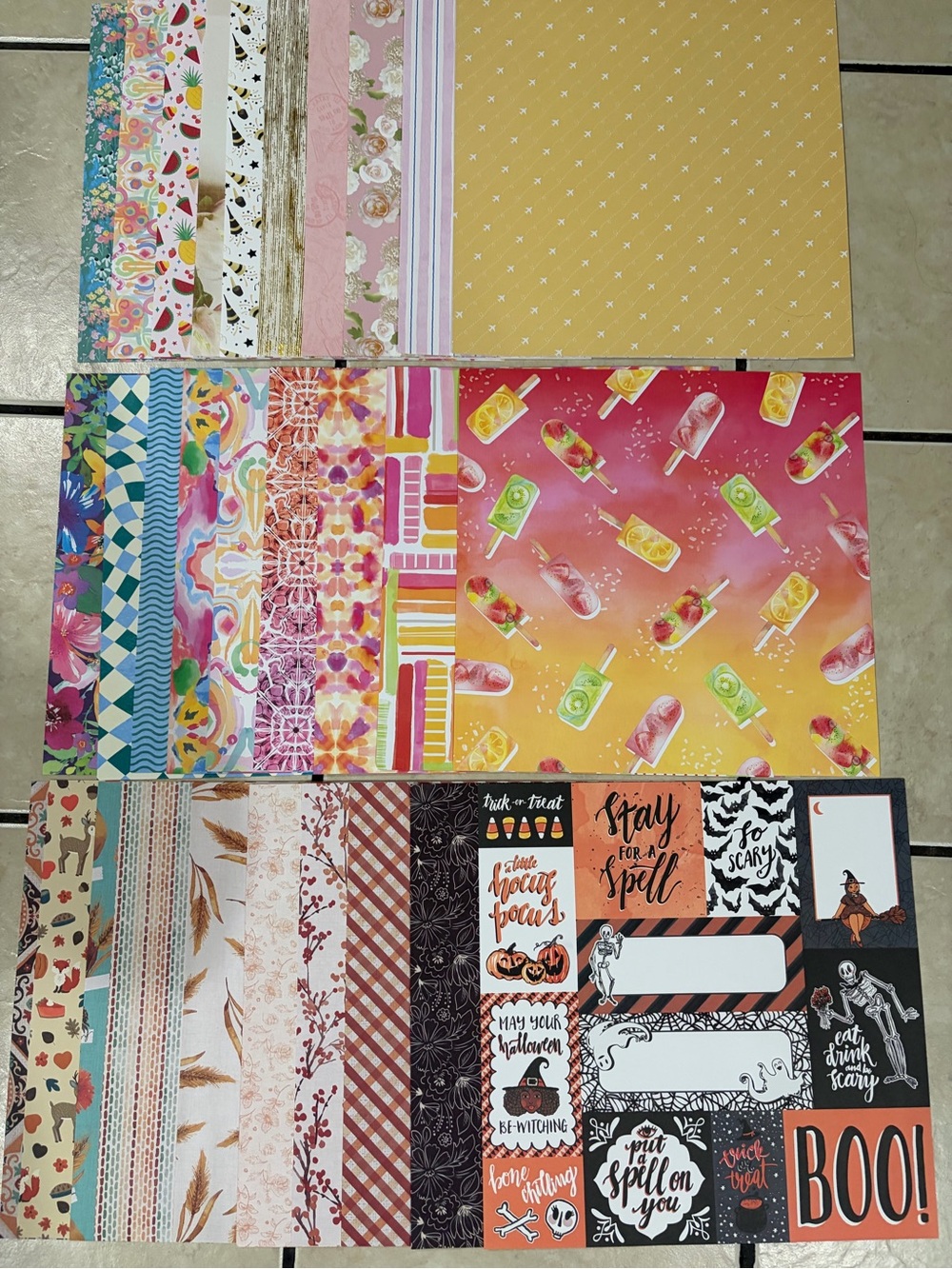 Patterned Party Craft Paper Pack - Multicolor Assortment